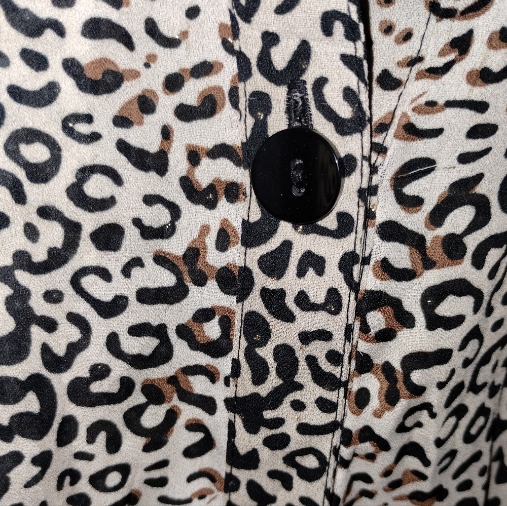 Maggie Barnes Vintage Leopard Print Women's Top 3x - Picture 7 of 9